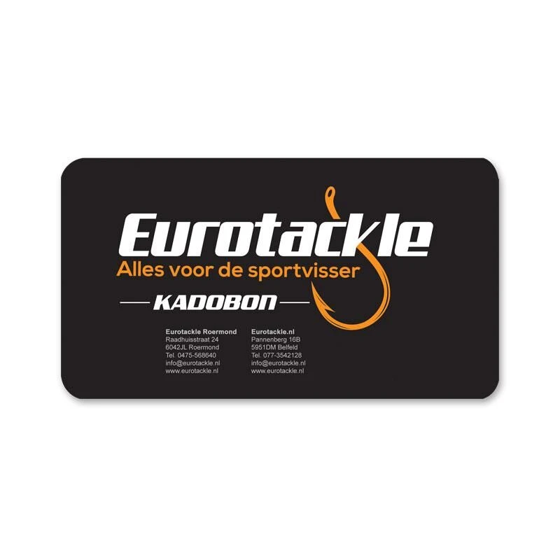 Eurotackle Kadobon € 10,- 3 Eurotackle Kadobon € 10,-